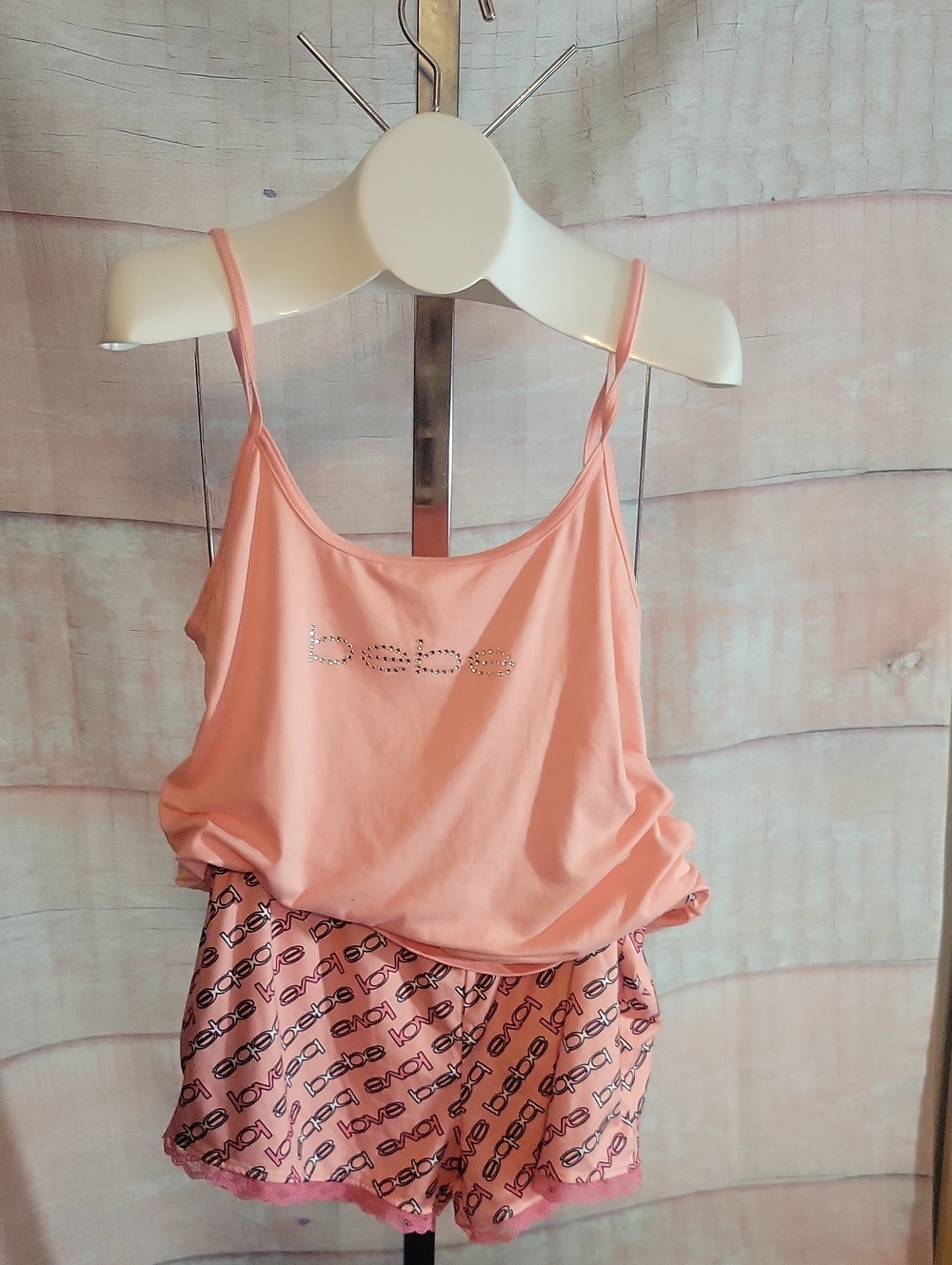 Bebe Tank Top And Shorts Pajama Set